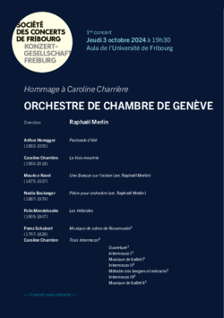 Programme du soir